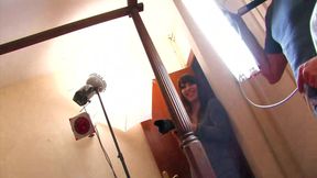 Blonde girl in uniform loves big cock in mouth loves in ass