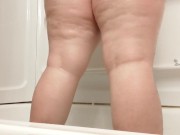Chubby with FAT BOOTY getting it all soapy