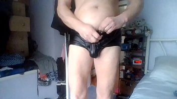 STROKING COCK IN LEATHER PANTS &ldquo_ PLEASECOULD YOU COMMENT ON MY VIDEO&rdquo_