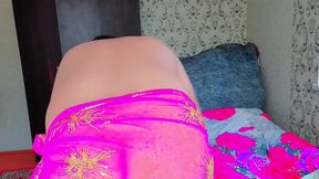 Playful Trans Girl Showing Thigh Tattoo in Short Skirt