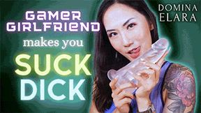 Gamer GF Makes You Suck Cock