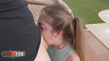 Young spanish babe Venom Evil hard outdoor fucking with Kevin White