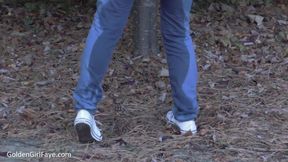 Garden jeans wetting