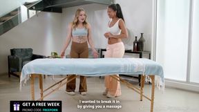 ALL GIRL MASSAGE - Perfect Interracial 69 And Scissoring Fun Between Two Sexy Girlfriends