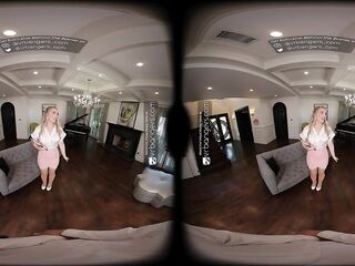 VR Bangers: Hawt Blond mother I'd like to fuck Realtor Screws Anally And Cums At a Abode Showing - VR Porn
