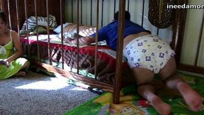 nice ab step-mommy cheyenne diaper change and reading