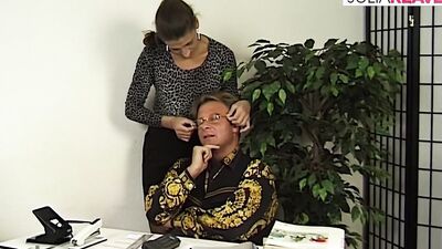 Hairy milf in stockings gets her pussy eaten & her big tits jizzed on after a wild ride on a massive cock