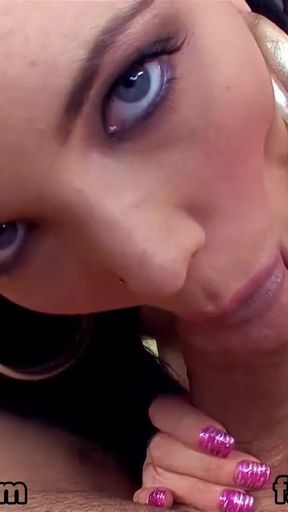 Sexy Megan Foxxx POV blowjob handjob and swallow