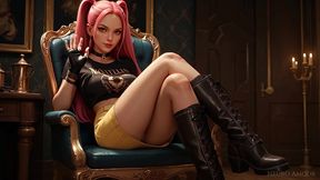 mira kinky idol girl with bad thoughts - kpop demon hunters (ai generated)