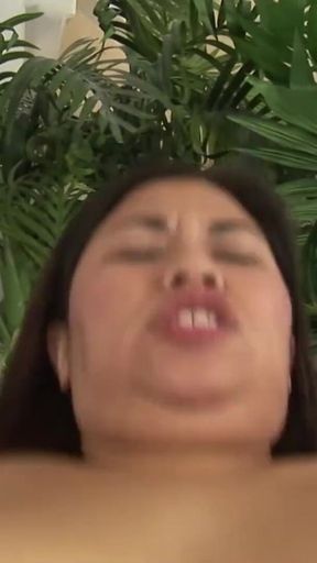 Curvy Asian Tyung Lee lets big dick slides in her wet pussy