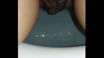 redhead pissed in the toilet