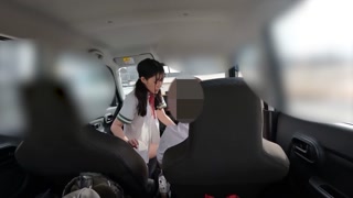 Big eyes! Small &amp; cute! 147cm gal⑧Exposed &amp; intense sex in the car! Pleasant mass cum shot!