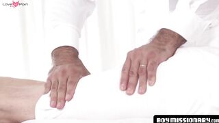 BoyMissionary.com - Mormon twink's blowjob before hard doggystyle pounding