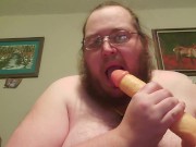 Deepthroating a schlong