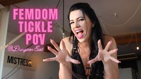 Femdom Tickle POV At Dungeon East - Mistress Justine Cross
