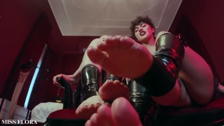 Foot Fetish Teasing &amp; Humiliation with Rooster &amp; Mistress Electra - Footjob, Trampling, Barefoot