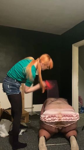 Impact Play on a sissy slave - Findom Femdom Paypig