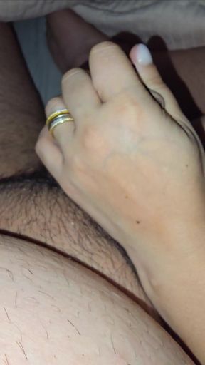 Thrilling moment from &quot;Step mom handjob Nigerian step son dick for first time&quot;