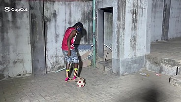 I was passing by saw him playing football