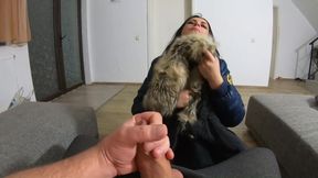 Milfycalla Luxury Coat Blowjobs Compilation Sucking Cock in Fur & Puffy Jackets