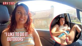 Busty Californian Serina Pulls a Toy Out and Masturbates in Her Car Like an Exhibitionist
