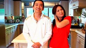 Ardent Asian mature gives steamy blowjob to her hubby