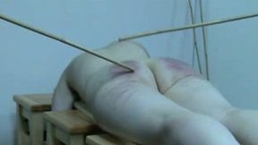 Extreme caning big white ass of my submissive wife