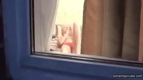 My stepsister caught with a long dong (voyeur)