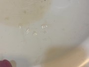 Enjoying a quick rub in a Bathroom