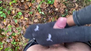 DIRTY Surprise SOCKJOB while Hiking. Naughty Teen 😈 - Puma Socks (outdoors, in public)