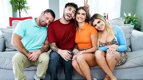 Two stepmom babes teach horny stepson exactly how to fuck them properly and satisfy women