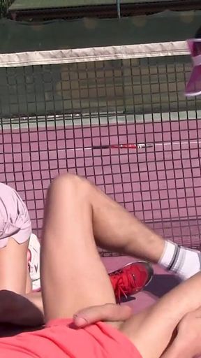 Horny Mixed Double Tennis Match