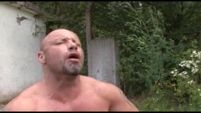 Pretty brunette German babe fucked in nature