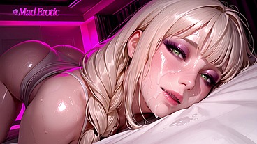 Blonde Nutte: Hotel Ohne Gummi - 12m - Generated Ai