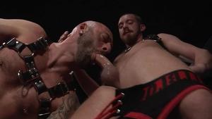 Club Inferno Dungeon: Hairy enjoying uncut dick daddy