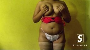 Sri-Lankan hot college girl show her body