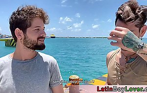Latin guys celebrate gay pride on the beach outdoor