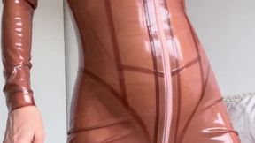 latex catsuit rubber hood scuba wetsuit gasmask cum