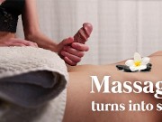La masseuse à domicile n'a pas pu s'empêcher de me branler