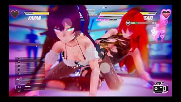 Lesbian Battle [ BDSM SEX Game ] Ep.1 Read head lesbian scissoring and SQUIRTING fight !