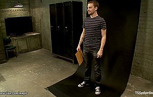 Shemale director bind and fuck student