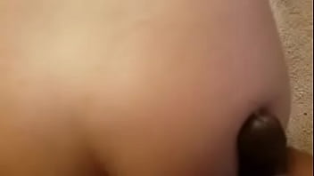 gay black top cum on white ass