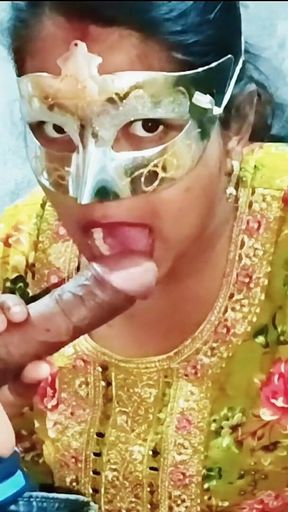 Cumshot in Mouth Indian Bhabhi - Best Blowjob Face Fucking Extreme Deep Throat Blowjob Video