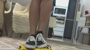 Laura Destroys Toy Cars in Vans