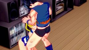 Sailor Moon Seduces Goku with Steaming Blowjob Fantasy Action