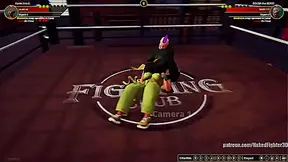 Karen Takes On Bolda in Steamy Nude Fighter 3D Arena Battle