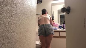 Big StepSister Caught Smoking