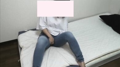 Wet Denim Ruin Fresh Jeans From Solo Japanese Amateur Onanie Session