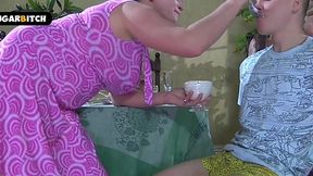 Slutty MILF Pounds Young Stud and Gulps His Jizz Off a Sundae