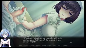 Naughty nurse gives a handjob in this PC hentai game